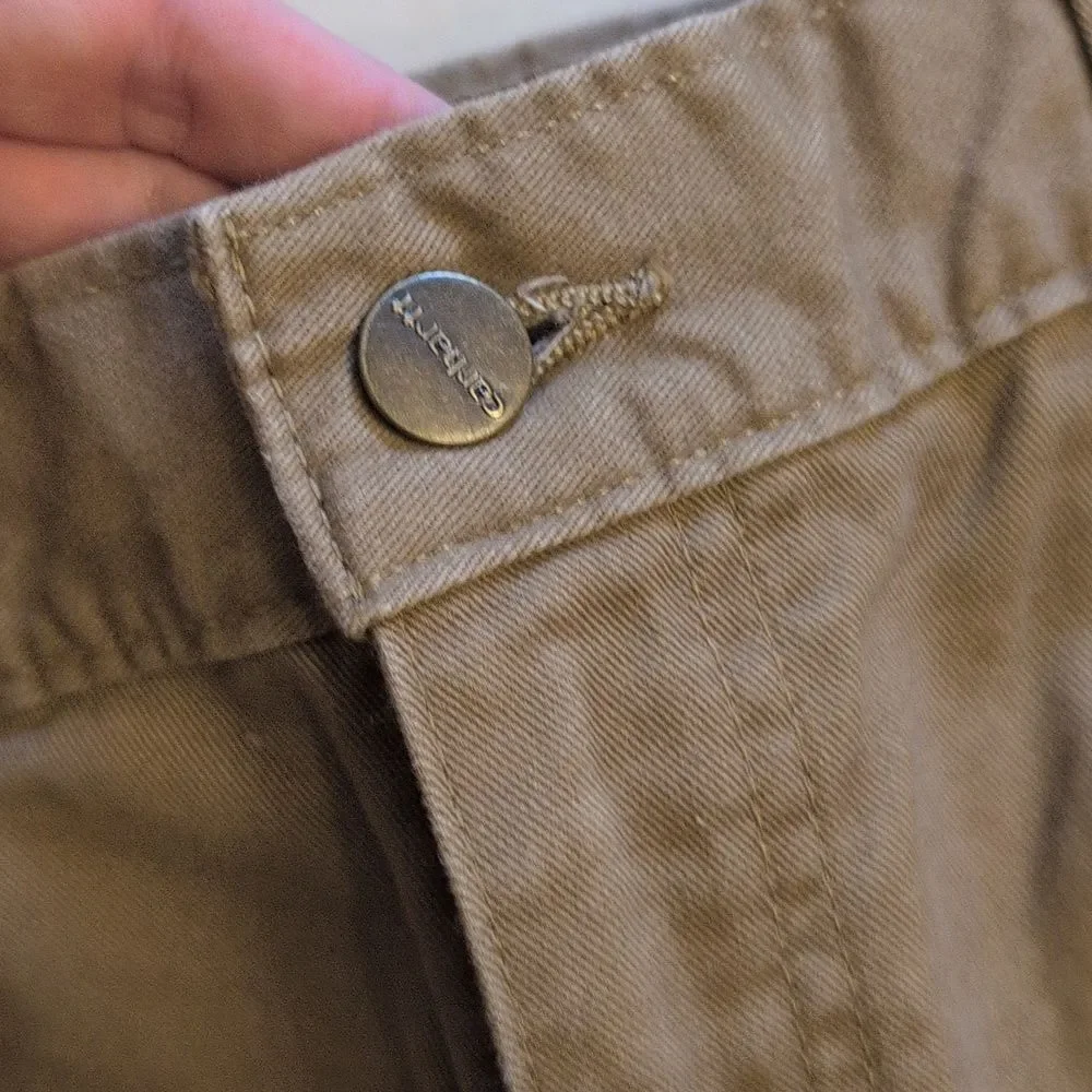 Carhartt Relaxed Fit Twill Utility Work Pant Khaki Tan Color Cargo Size 34 X 32